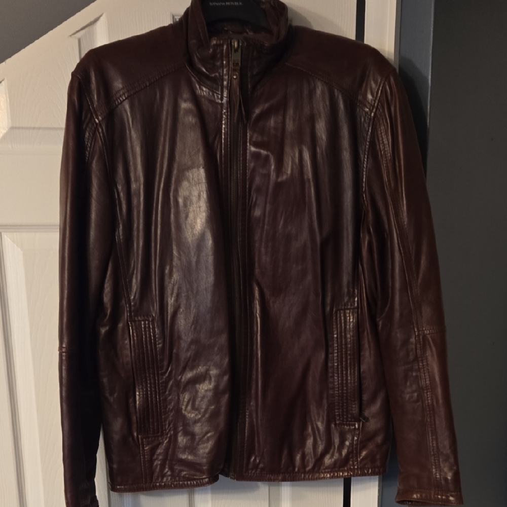 Marc New York Dark Brown Leather Jacket